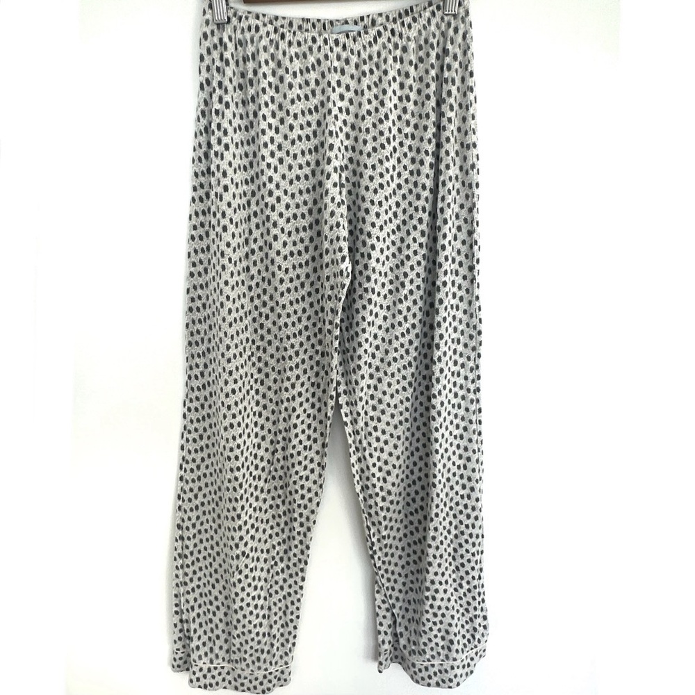 Eberjey Gray and Black Polka Dot Pajama Pants